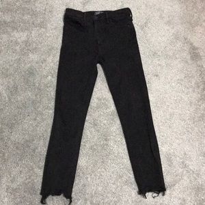 Abercrombie black high rise ankle jeans